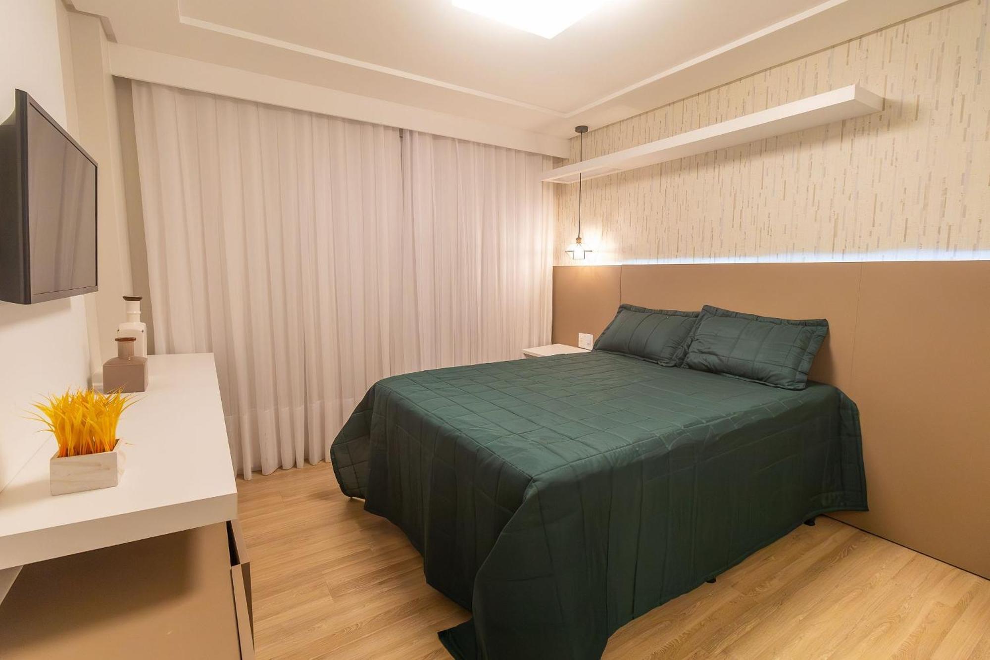 Varandas Do Atlantico 101A - Excelente Apartamento Em Condominio De Luxo A Beira Mar - Piscina Climatizada - Academia - 邦比尼亚斯 外观 照片